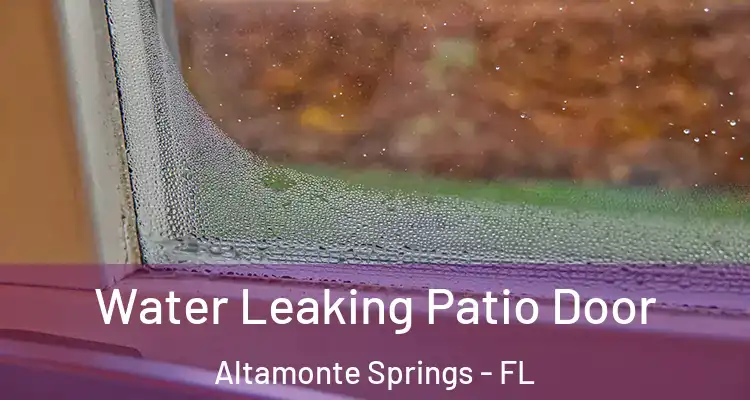  Water Leaking Patio Door Altamonte Springs - FL